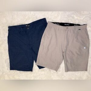 Hurley Men's Shorts - Blue W36 & Cream W34